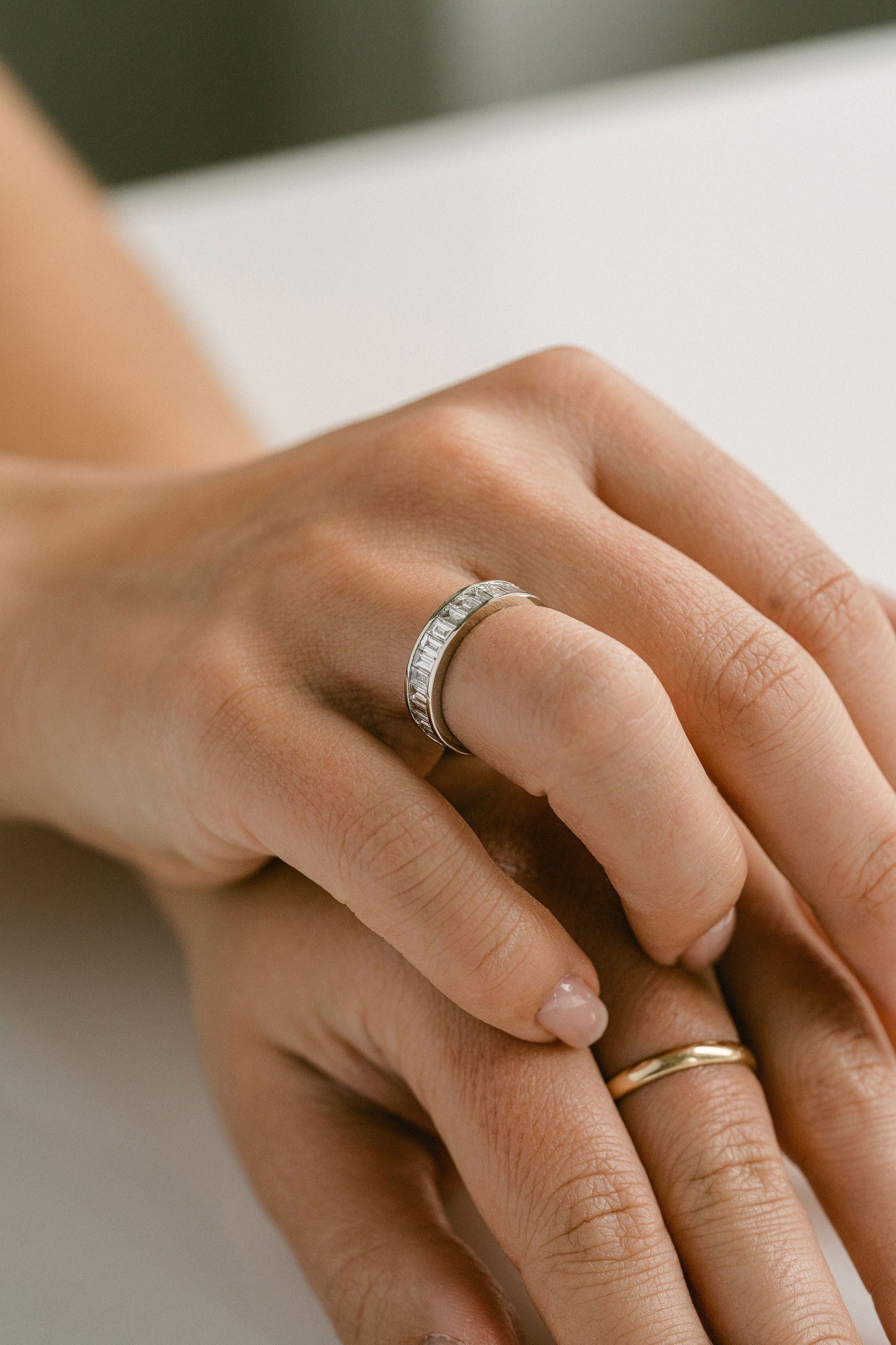 0.25 TCW Round Shaped Half Eternity Lab Grown Diamond Wedding Band