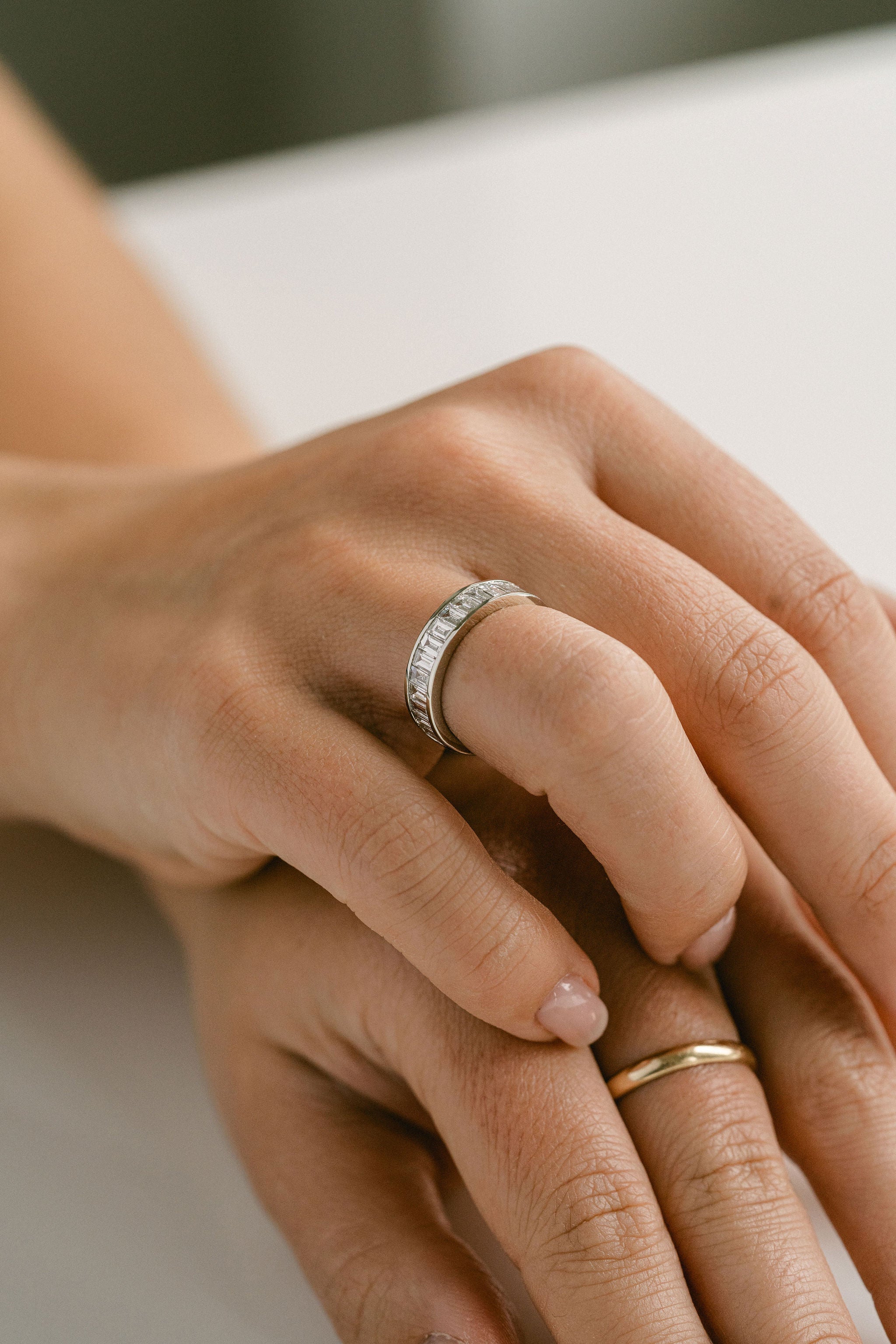 0.25 TCW Round Shaped Half Eternity Lab Grown Diamond Wedding Band