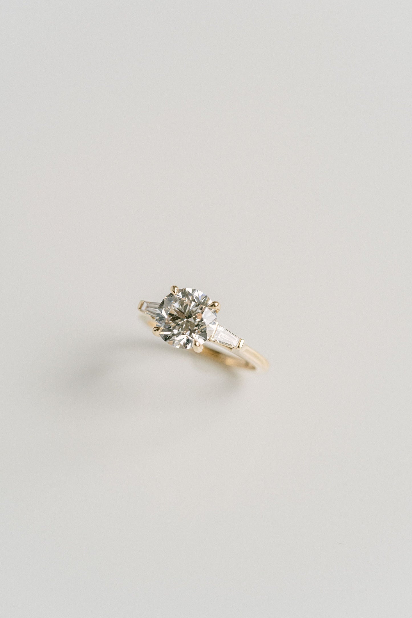 Marquise Shaped Three Stone Lab Grown Diamond Engagement Ring