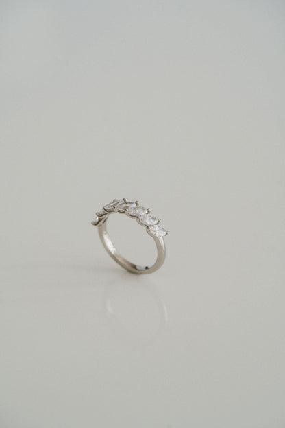 0.25 TCW Round Shaped Half Eternity Lab Grown Diamond Wedding Band