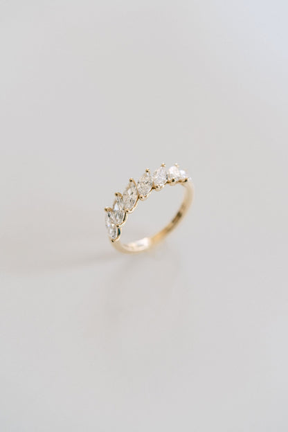 0.25 TCW Round Shaped Half Eternity Lab Grown Diamond Wedding Band