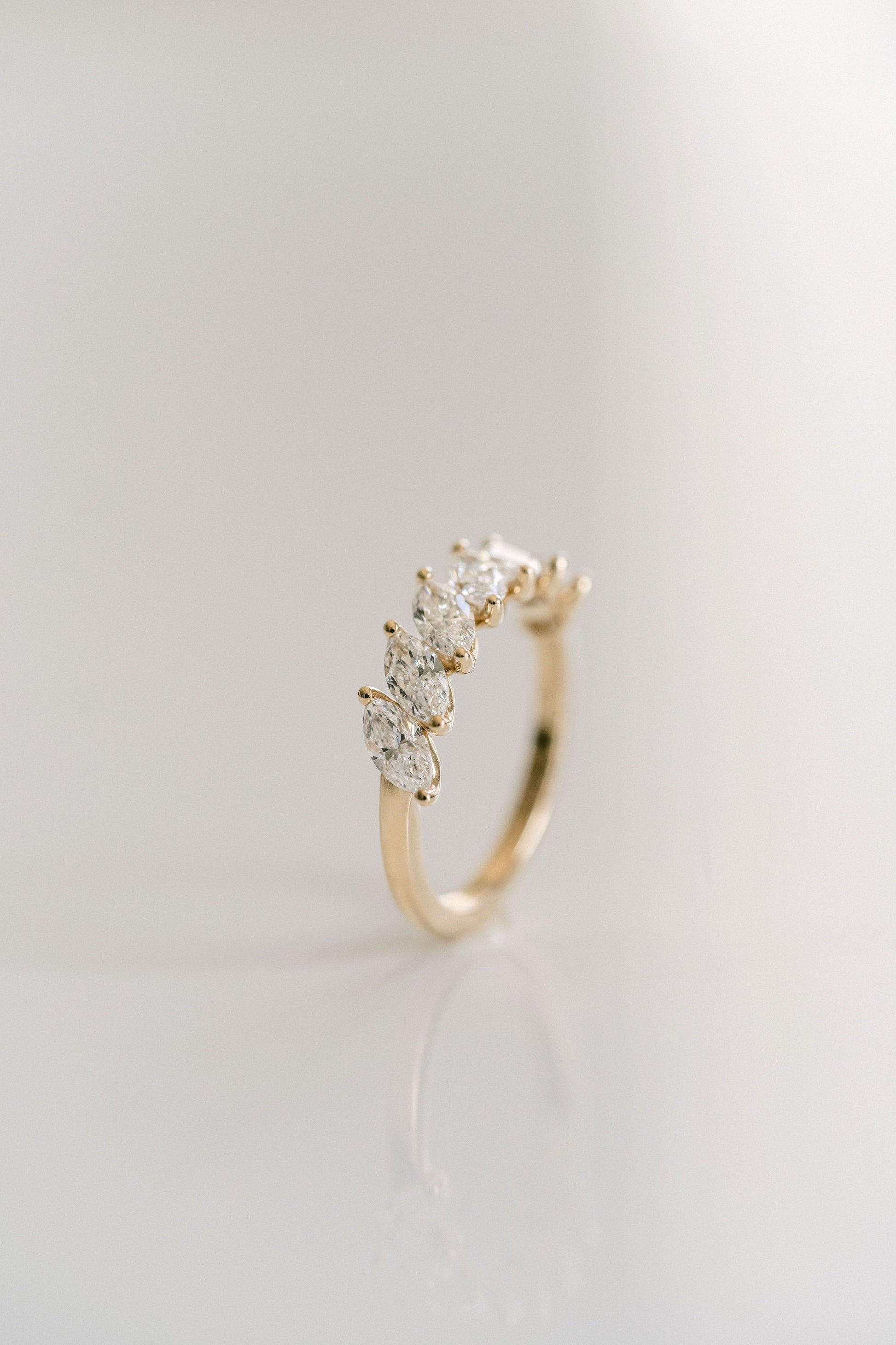 0.25 TCW Round Shaped Half Eternity Lab Grown Diamond Wedding Band