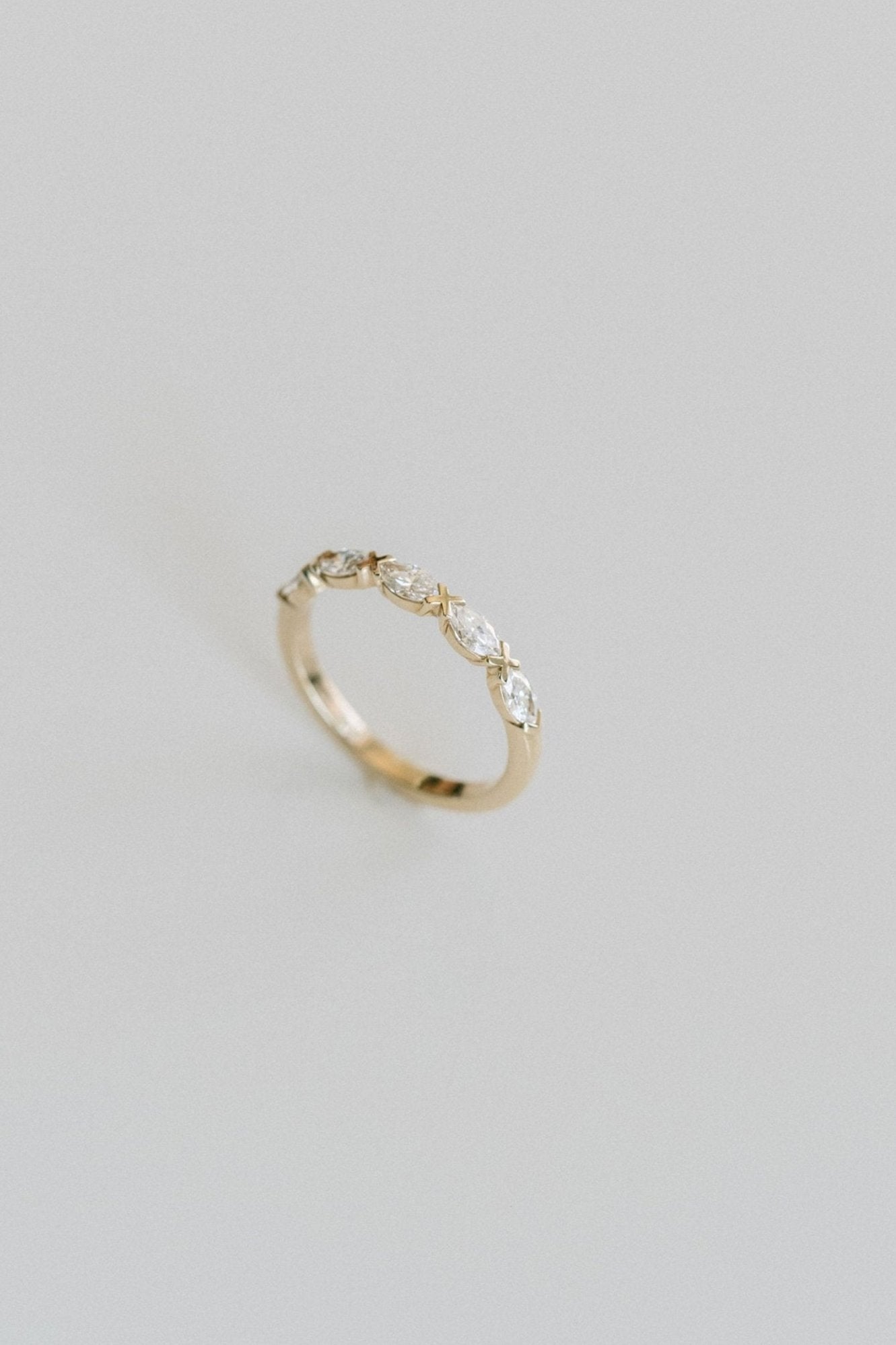 0.25 TCW Round Shaped Half Eternity Lab Grown Diamond Wedding Band