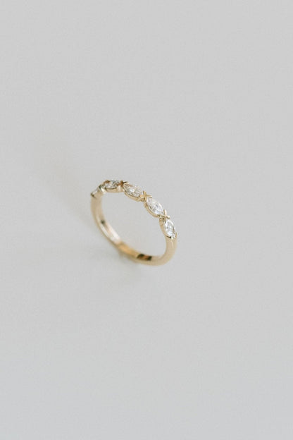 0.25 TCW Round Shaped Half Eternity Lab Grown Diamond Wedding Band