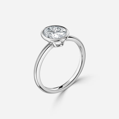 Marquise Shaped Three Stone Lab Grown Diamond Engagement Ring