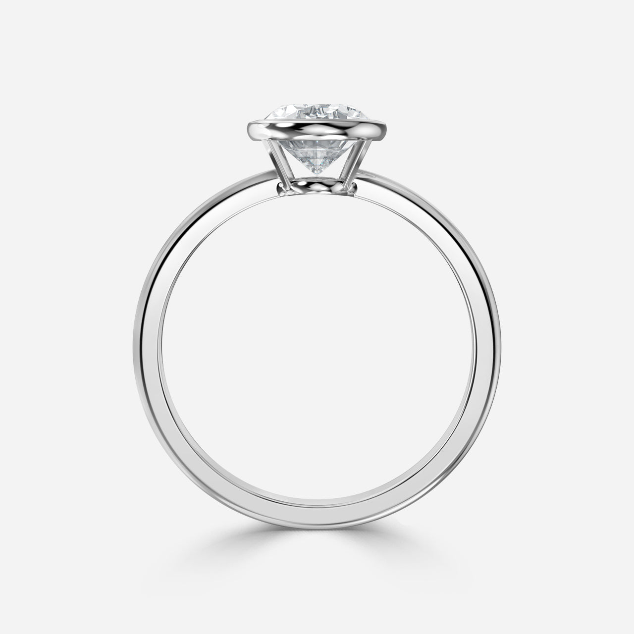 Marquise Shaped Three Stone Lab Grown Diamond Engagement Ring