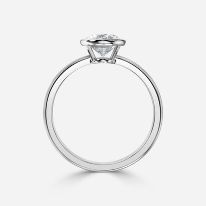 Marquise Shaped Three Stone Lab Grown Diamond Engagement Ring