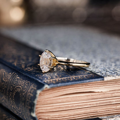 Marquise Shaped Three Stone Lab Grown Diamond Engagement Ring