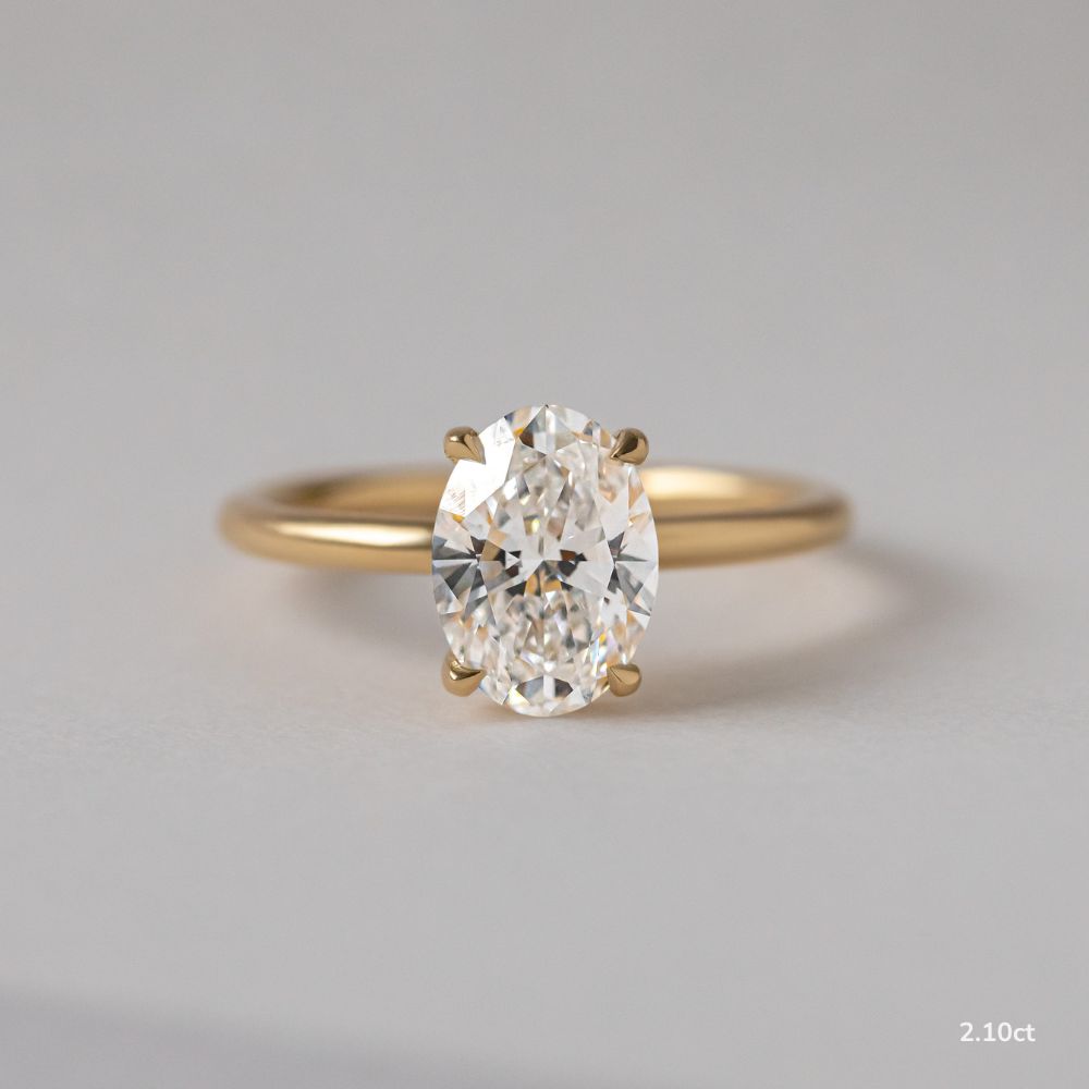 Marquise Shaped Three Stone Lab Grown Diamond Engagement Ring