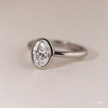 Marquise Shaped Three Stone Lab Grown Diamond Engagement Ring