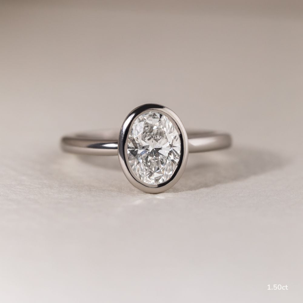 Marquise Shaped Three Stone Lab Grown Diamond Engagement Ring