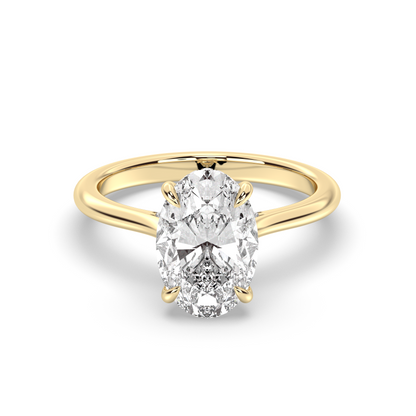 Marquise Shaped Three Stone Lab Grown Diamond Engagement Ring