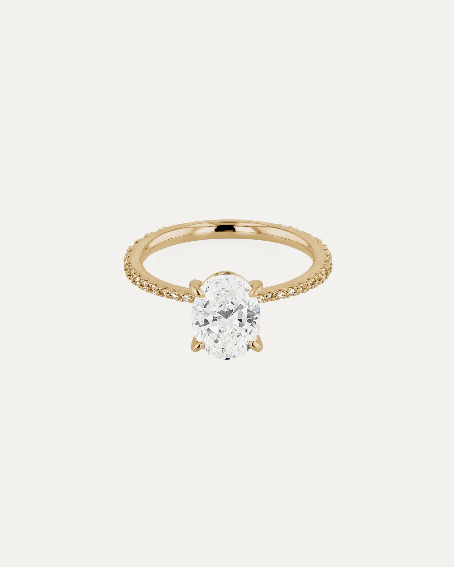 Marquise Shaped Three Stone Lab Grown Diamond Engagement Ring