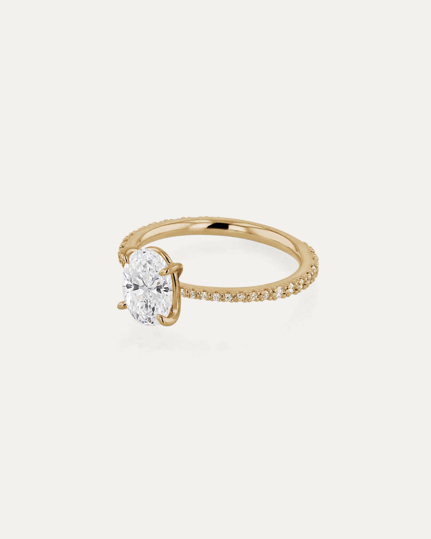 Marquise Shaped Three Stone Lab Grown Diamond Engagement Ring