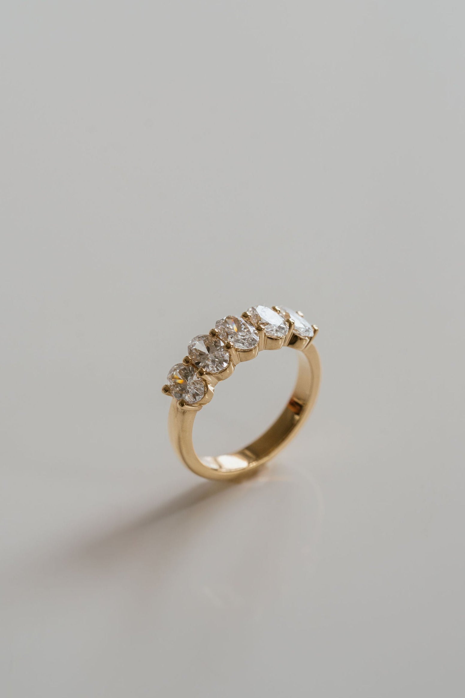 0.25 TCW Round Shaped Half Eternity Lab Grown Diamond Wedding Band