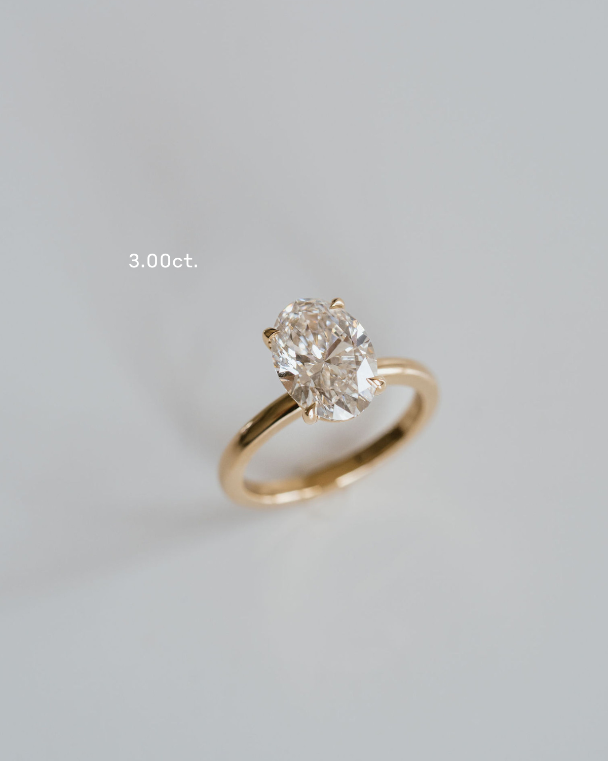 Marquise Shaped Three Stone Lab Grown Diamond Engagement Ring