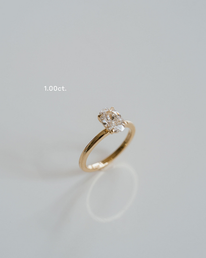 Marquise Shaped Three Stone Lab Grown Diamond Engagement Ring