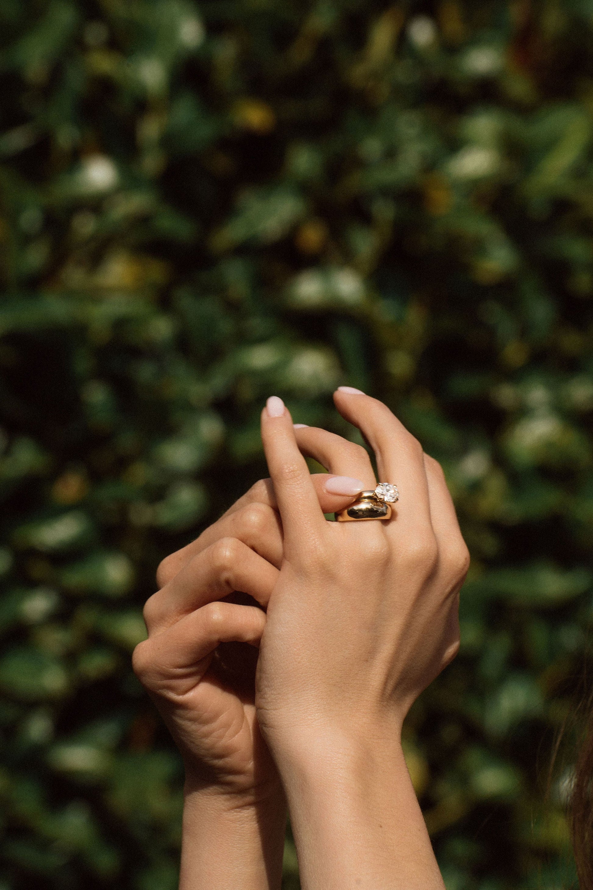 Marquise Shaped Three Stone Lab Grown Diamond Engagement Ring