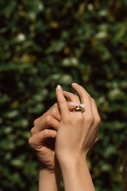 Marquise Shaped Three Stone Lab Grown Diamond Engagement Ring