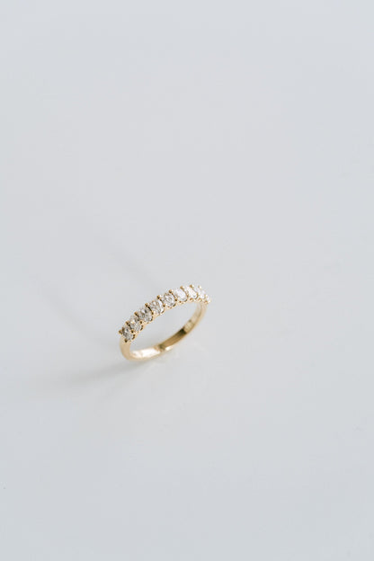 0.25 TCW Round Shaped Half Eternity Lab Grown Diamond Wedding Band