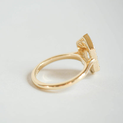 Marquise Shaped Three Stone Lab Grown Diamond Engagement Ring