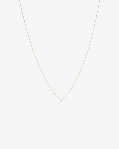 0.08 TCW Round Cut Solitaire Style Moissanite Necklace 1