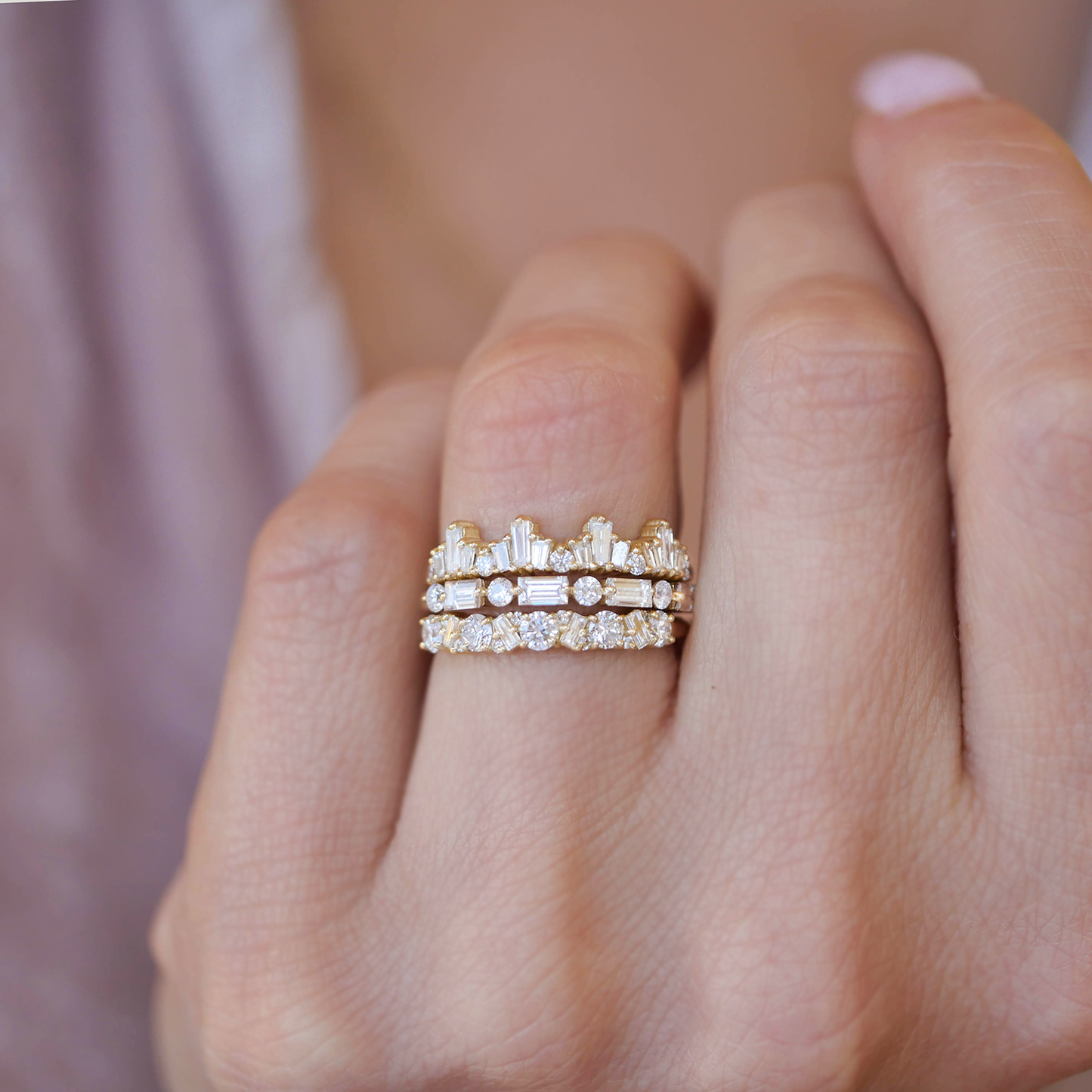 0.25 TCW Round Shaped Half Eternity Lab Grown Diamond Wedding Band