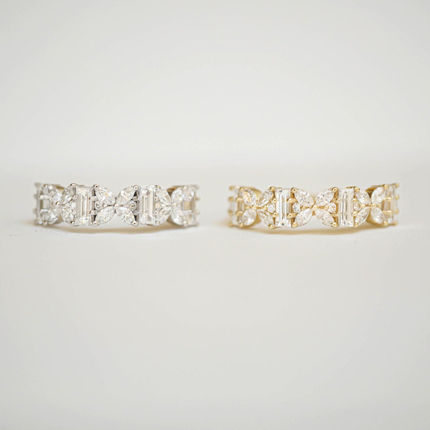 0.25 TCW Round Shaped Half Eternity Lab Grown Diamond Wedding Band