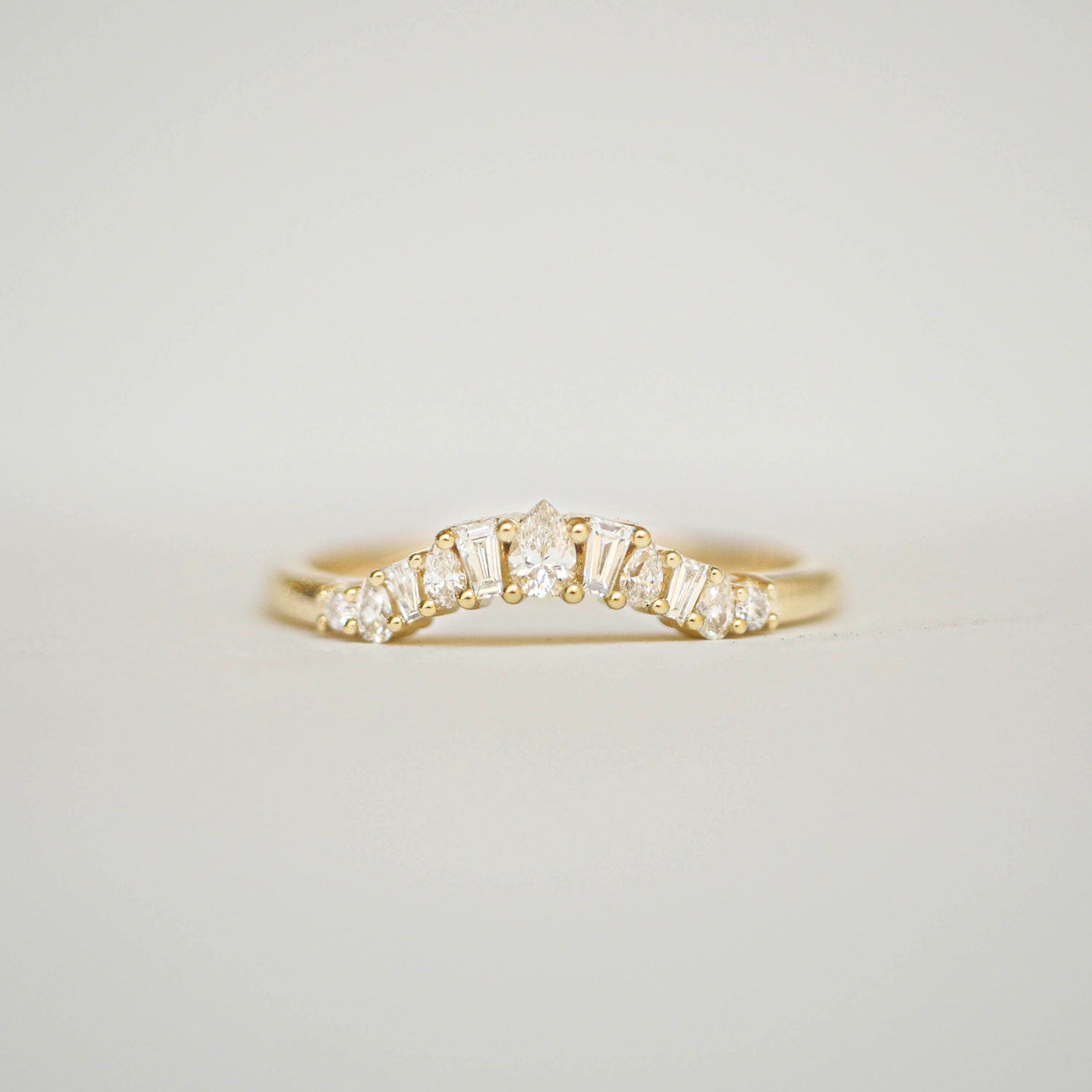 0.25 TCW Round Shaped Half Eternity Lab Grown Diamond Wedding Band