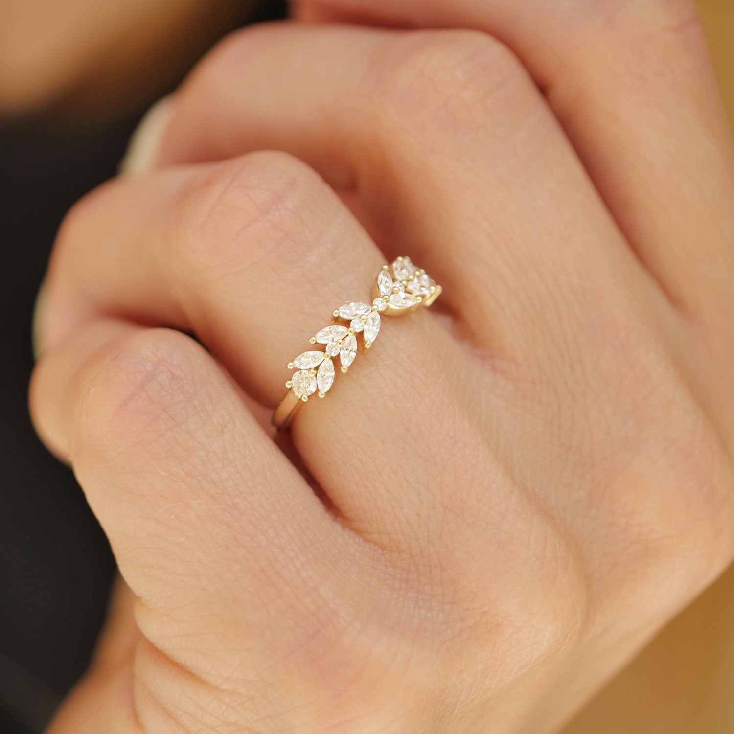 0.25 TCW Round Shaped Half Eternity Lab Grown Diamond Wedding Band