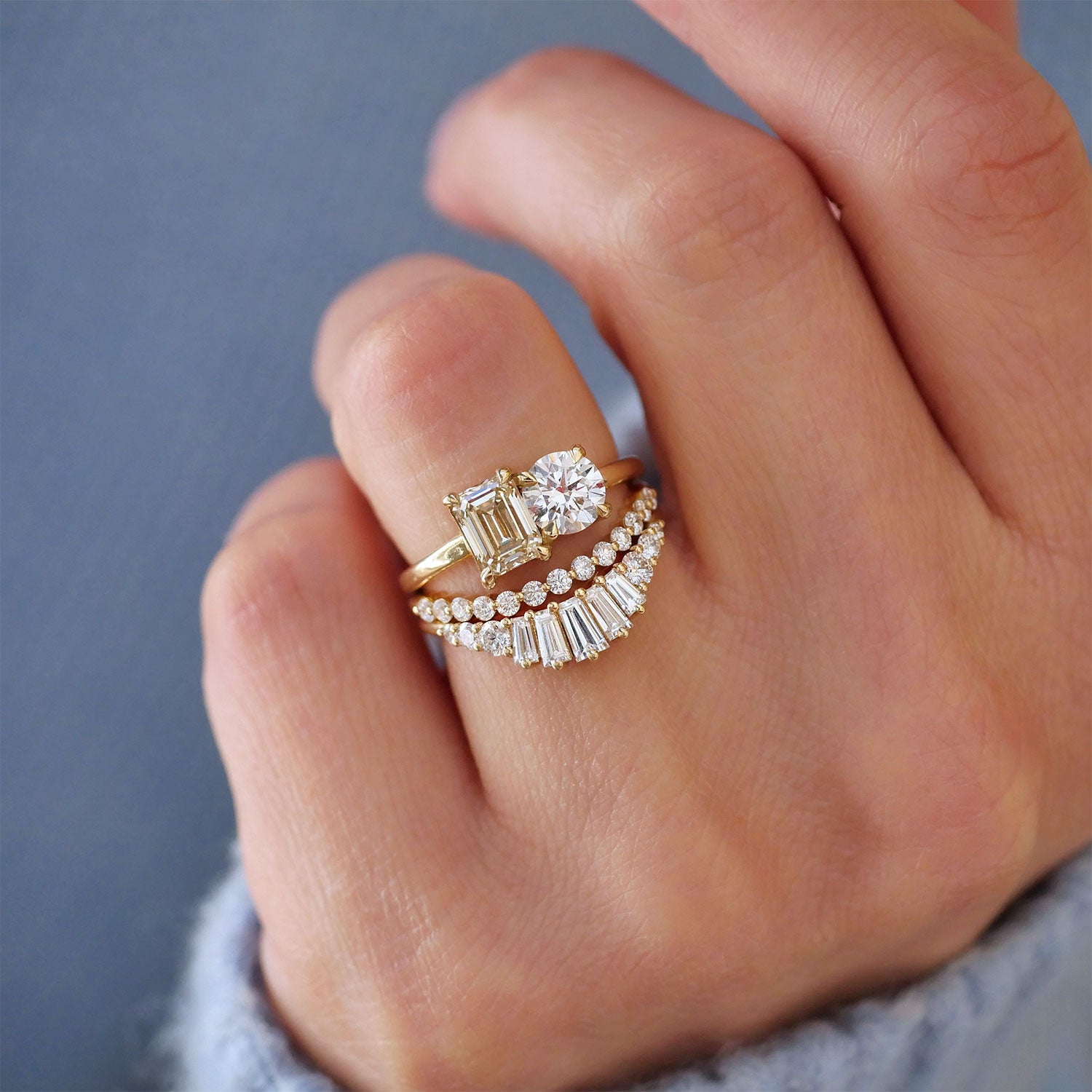 0.25 TCW Round Shaped Half Eternity Lab Grown Diamond Wedding Band