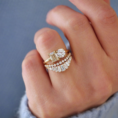 0.25 TCW Round Shaped Half Eternity Lab Grown Diamond Wedding Band