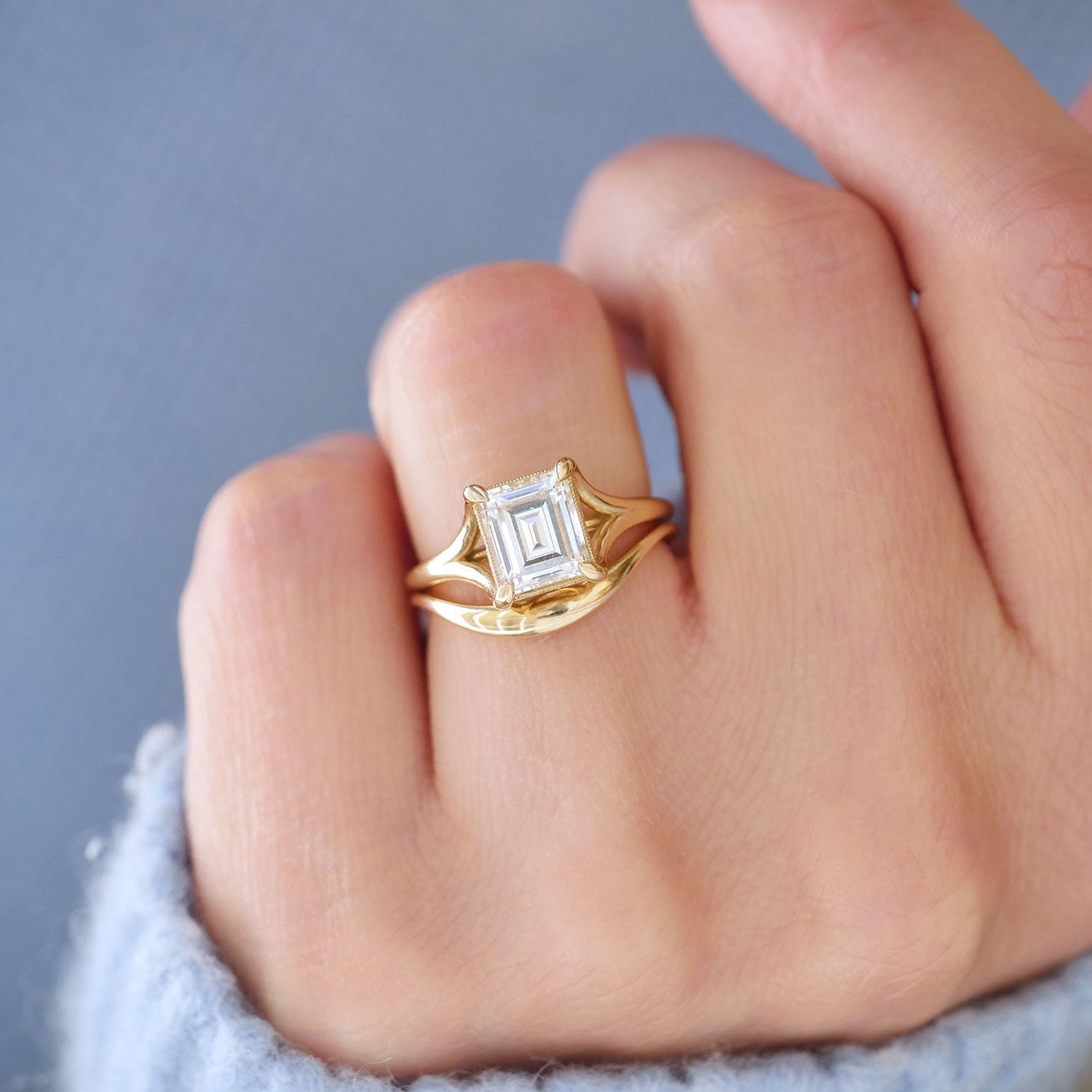 0.25 TCW Round Shaped Half Eternity Lab Grown Diamond Wedding Band