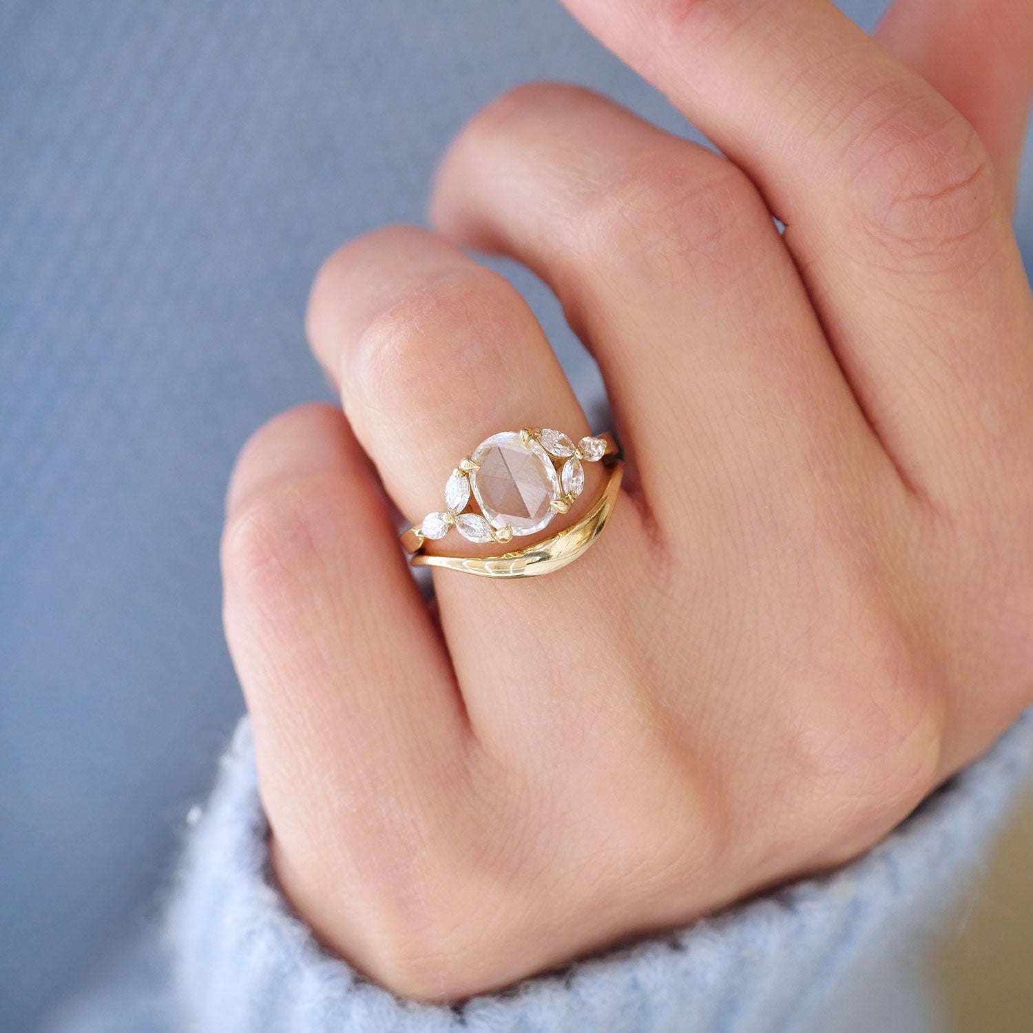 0.25 TCW Round Shaped Half Eternity Lab Grown Diamond Wedding Band