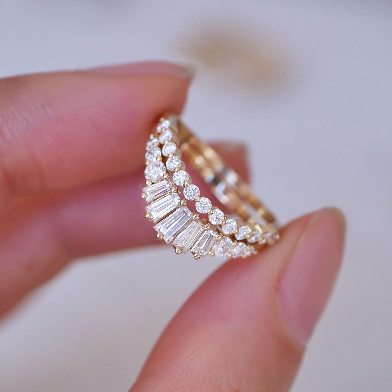 0.25 TCW Round Shaped Half Eternity Lab Grown Diamond Wedding Band