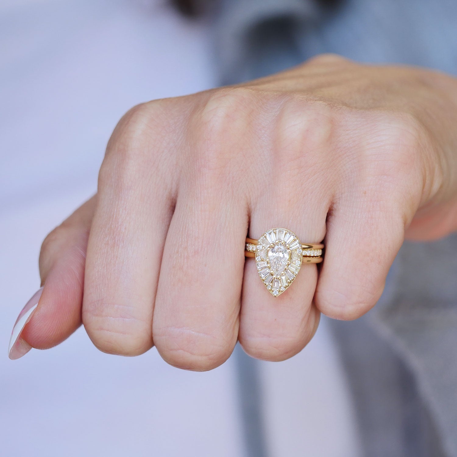 0.25 TCW Round Shaped Half Eternity Lab Grown Diamond Wedding Band