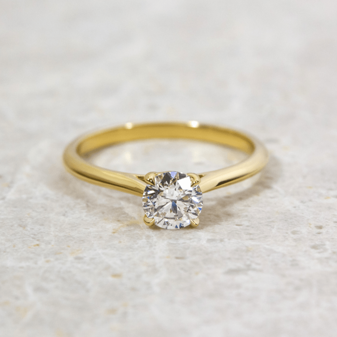 Marquise Shaped Three Stone Lab Grown Diamond Engagement Ring