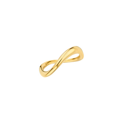 Bow Plain Solid Gold Wedding Band