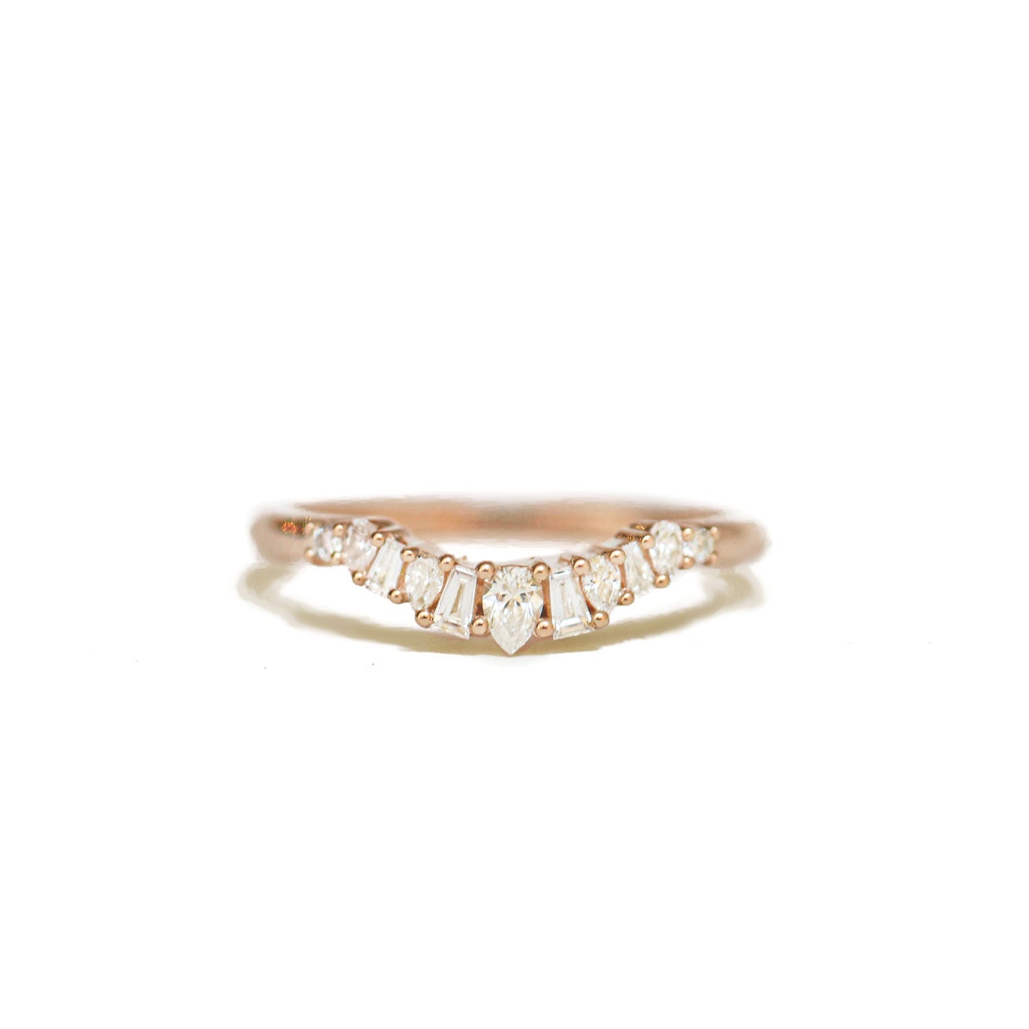 0.25 TCW Round Shaped Half Eternity Lab Grown Diamond Wedding Band