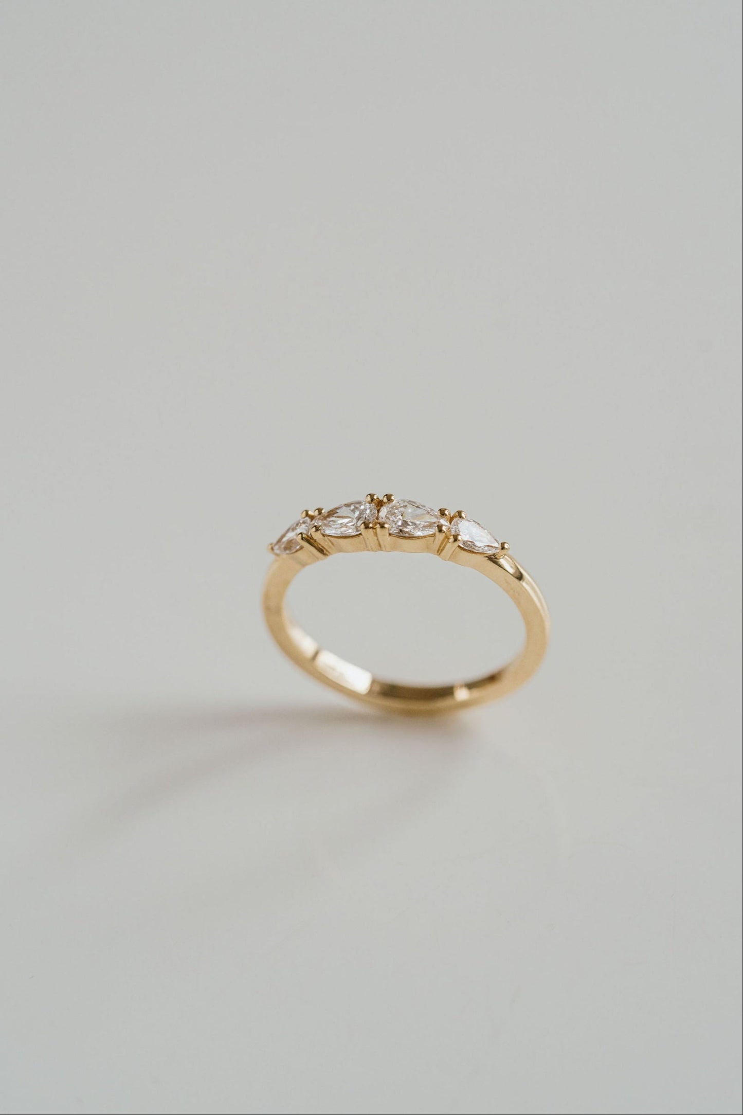 0.25 TCW Round Shaped Half Eternity Lab Grown Diamond Wedding Band