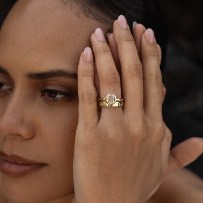 0.25 TCW Round Shaped Half Eternity Lab Grown Diamond Wedding Band