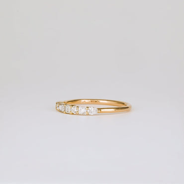 0.40 TCW Round, Pear, Marquise & Baguette Stones Half Eternity Lab Grown Diamond Wedding Band