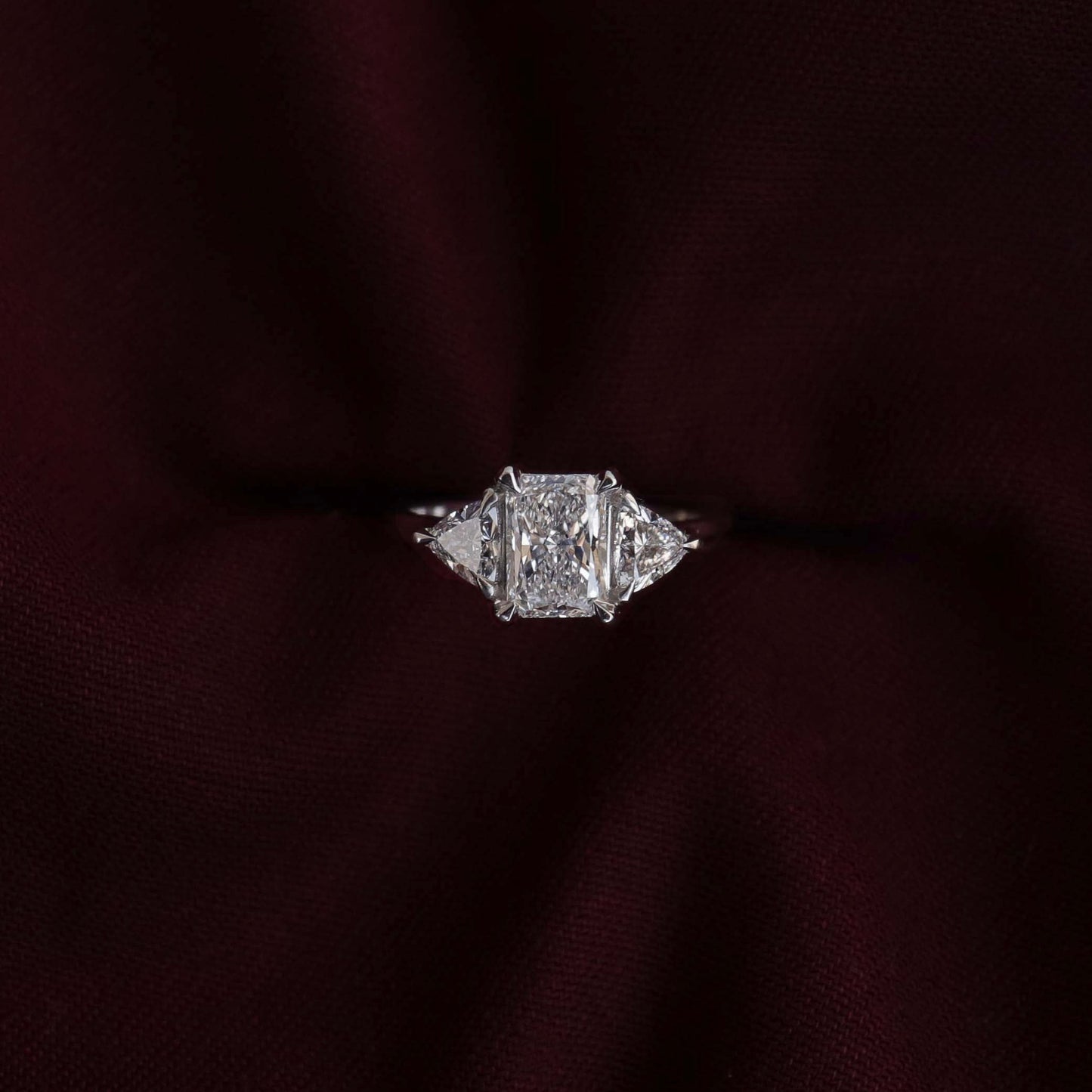 Marquise Cut Cluster Styled Lab Grown Diamond Engagement Ring