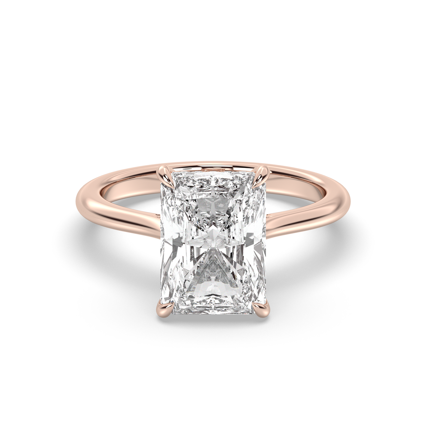 Marquise Shaped Three Stone Lab Grown Diamond Engagement Ring