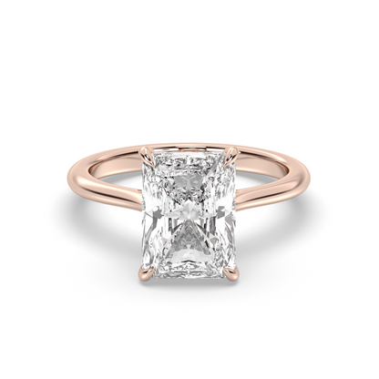 Marquise Shaped Three Stone Lab Grown Diamond Engagement Ring
