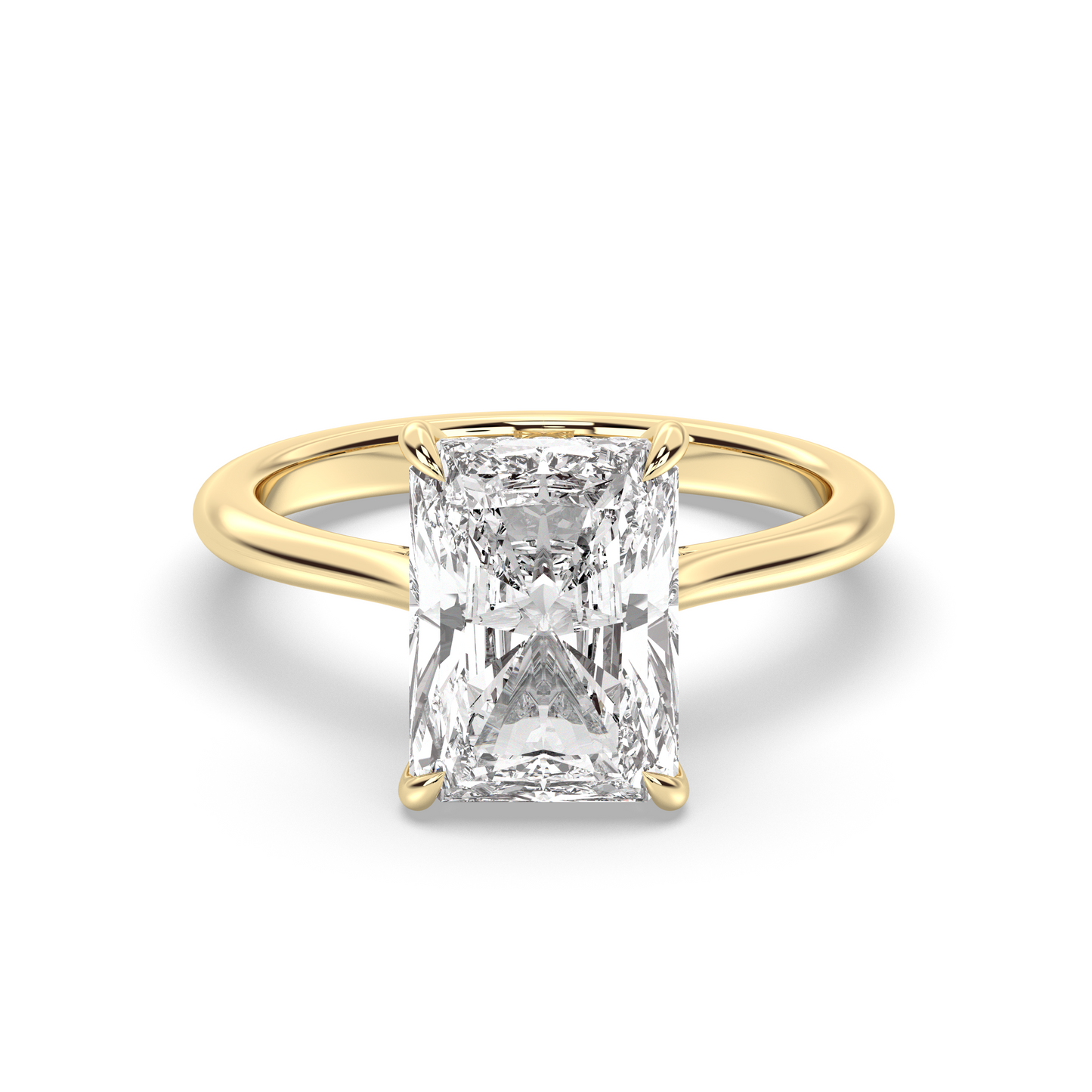 Marquise Shaped Three Stone Lab Grown Diamond Engagement Ring