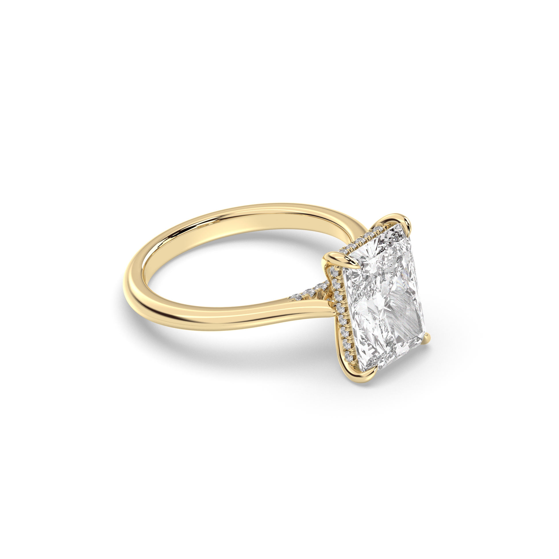 Marquise Shaped Three Stone Lab Grown Diamond Engagement Ring