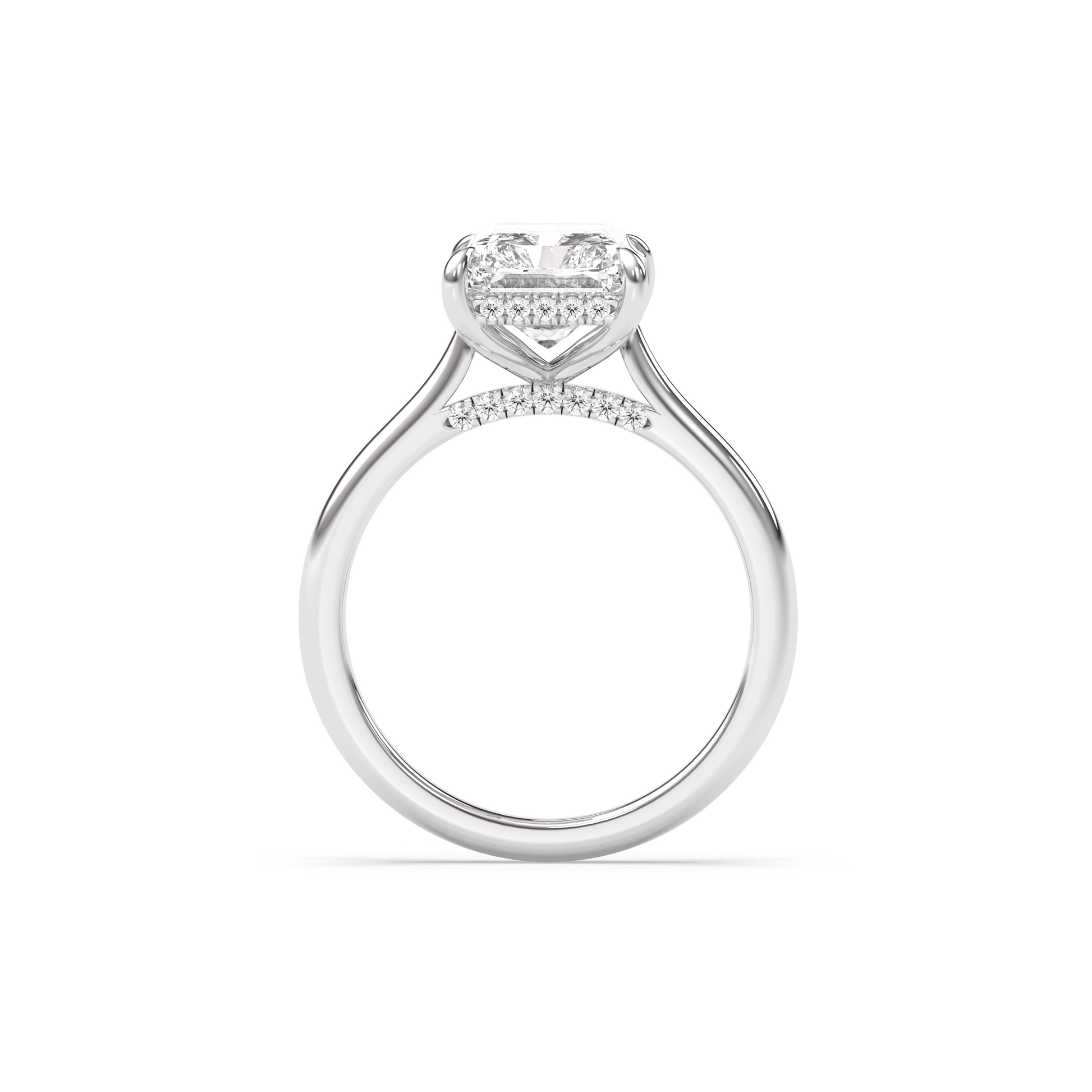 Marquise Shaped Three Stone Lab Grown Diamond Engagement Ring