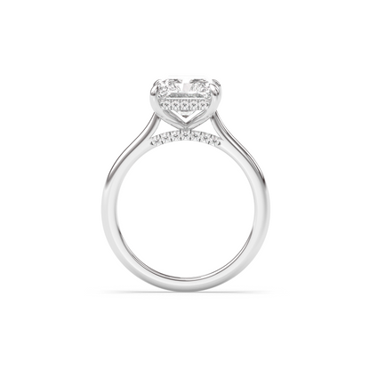 Marquise Shaped Three Stone Lab Grown Diamond Engagement Ring