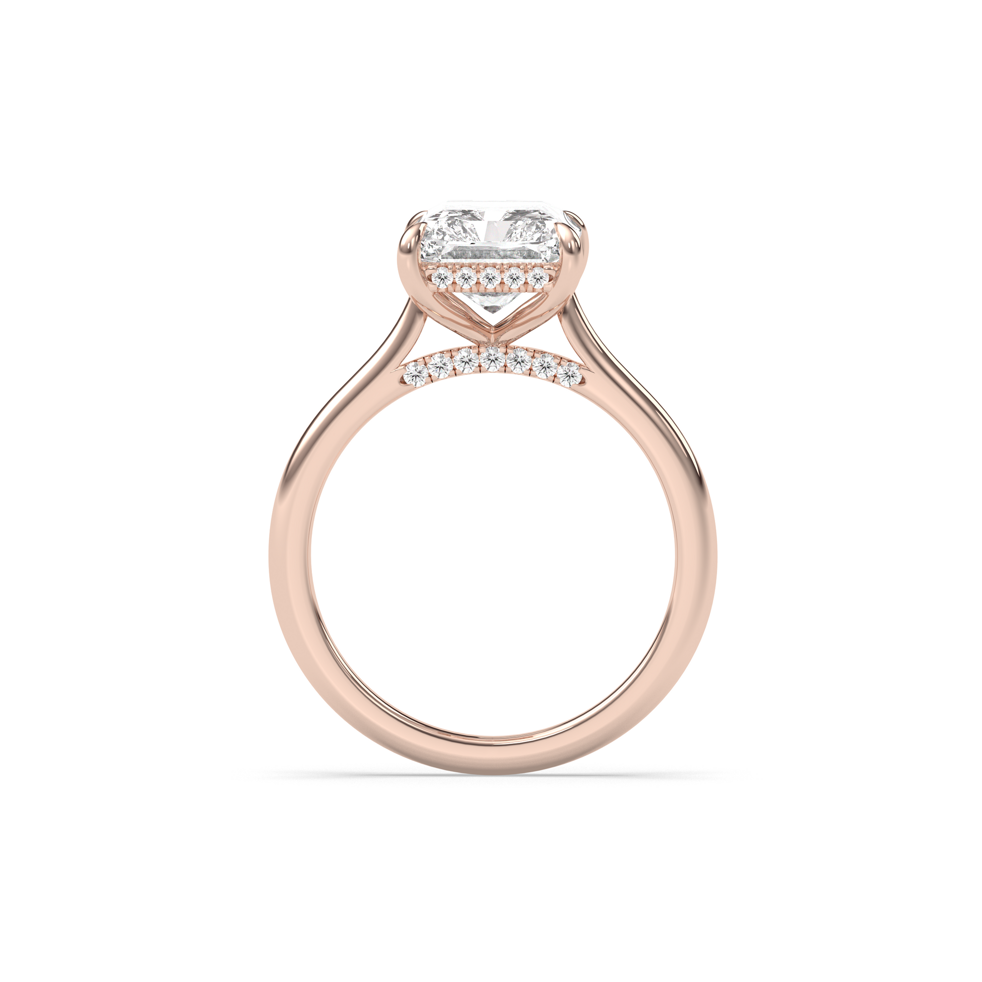 Marquise Shaped Three Stone Lab Grown Diamond Engagement Ring
